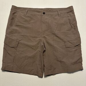 Magellan 42 x 10" Khaki Water Repellent Flex Outdoor Utility Cargo Shorts